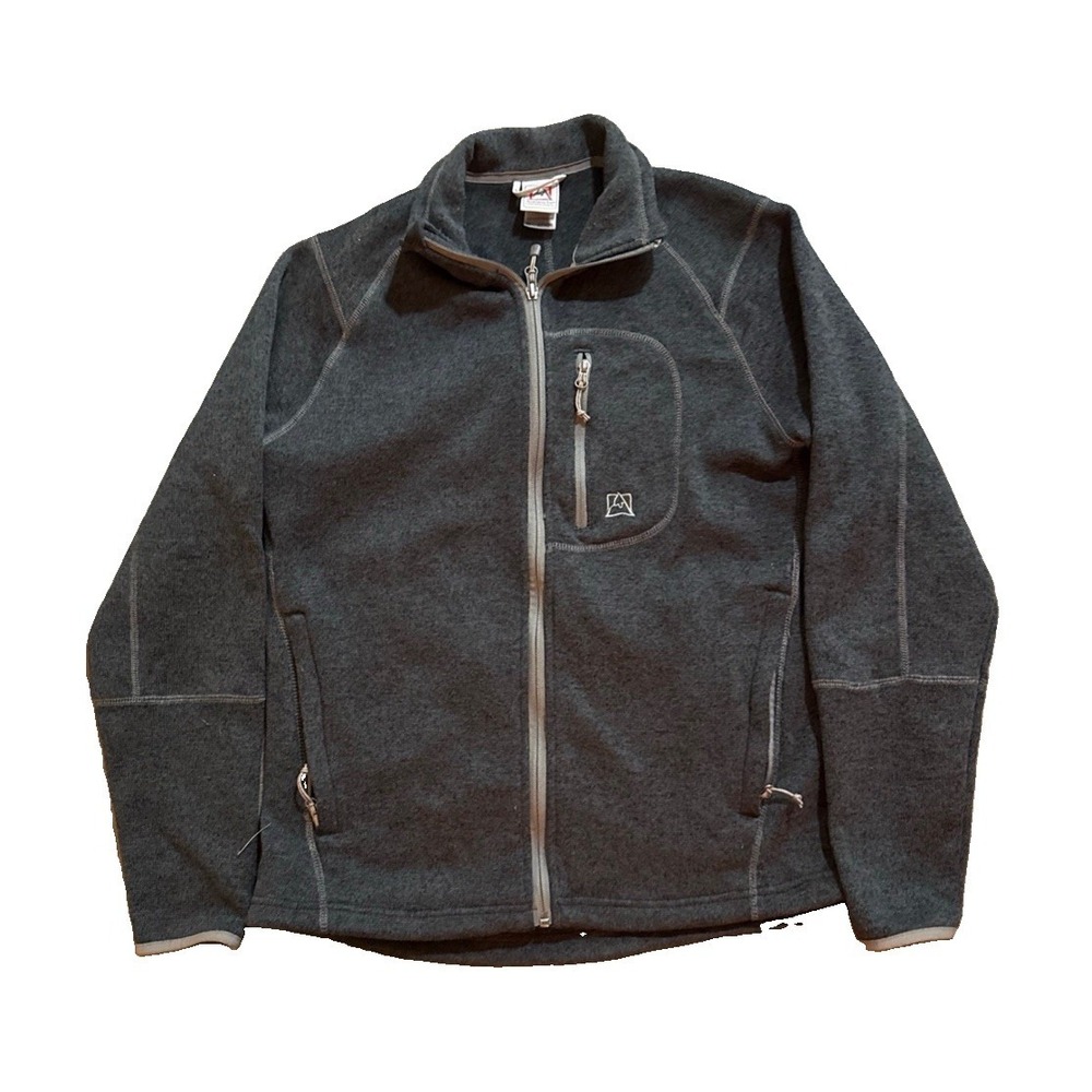 Avalanche Charcoal Gray Zip-up Sweater Jacket Mens M
